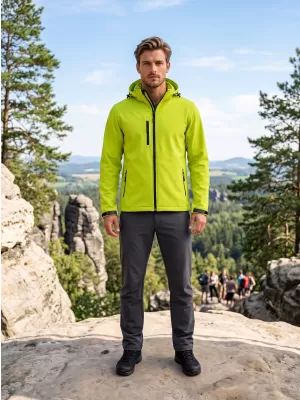 Pánska softshellová bunda ALTISPORT NP/ALM225 LIMETKOVÁ