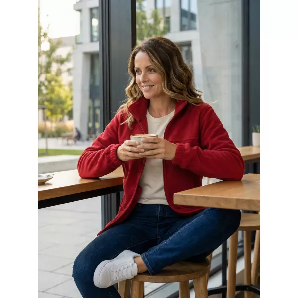 Dámska fleecová mikina ALTISPORT NoPrint NP/ALW405 MARLBORO ČERVENÁ 