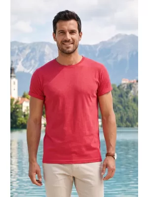Pánske tričko ALTISPORT NoPrint NP/ALM361 ČERVENÝ MELÍR
