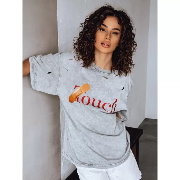  Dámske tričko DSTREET TOUCH RY2629 SVETLO ŠEDÁ 