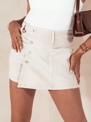 Dámske šortky DSTREET SUMERLUXE SY0374 BÉŽOVÁ