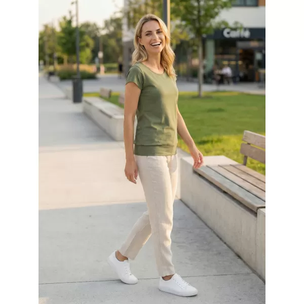  Dámske tričko ALTISPORT NP/ALW021 KHAKI 