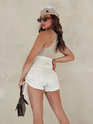 Dámske šortky dsstreet šortky SY0394 béžová