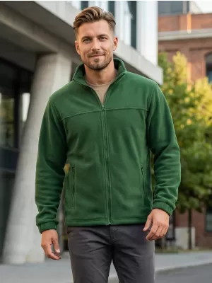 Pánska fleece mikina ALTISPORT NP/ALM105 FĽAŠKOVO zelená