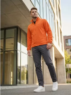 Pánska fleece mikina ALTISPORT NP/ALM105 oranžová