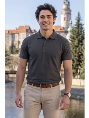 Pánske tričko s golierom ALTISPORT NP/ALM302 TMAVÁ BRIDLICA