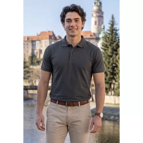  Pánske tričko s golierom ALTISPORT NP/ALM302 TMAVÁ BRIDLICA 