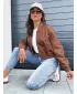 Dámska bunda typu bomber DSTREET SANTOL TY4341 KARAMEL