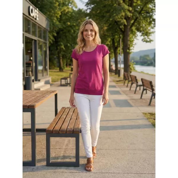  Dámske tričko ALTISPORT NP/ALW021 FUCHSIA RED 