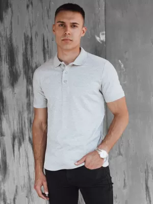 Pánske T -shirt s golierom DSTREET PX0597 SVETLO GREY
