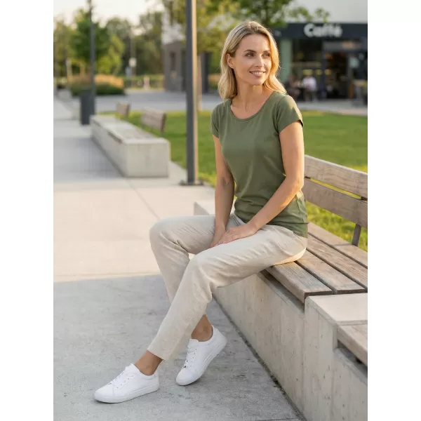  Dámske tričko ALTISPORT NP/ALW021 KHAKI 
