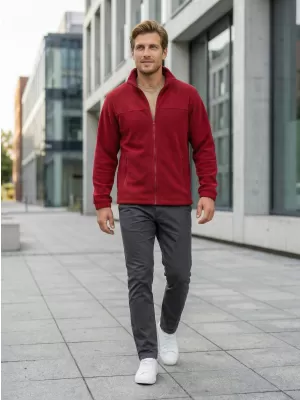 Pánska fleece mikina ALTISPORT NP/ALM105 MARLBORO červená