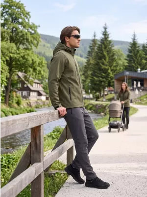 Pánska softshellová bunda ALTISPORT NP/ALM225 MILITARY