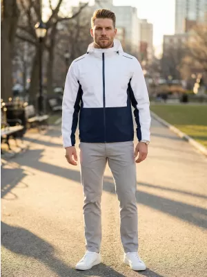 Pánska bunda ALTISPORT NoPrint NP/ALM835 biela