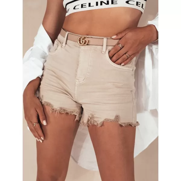  Dámske šortky DSTREET SUNYLOOK SY0373 BÉŽOVÁ 