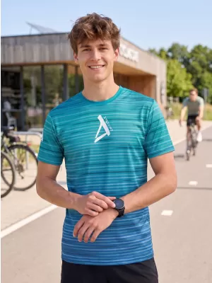 Pánske tričko premium ALTISPORT VOJ/ALM031TR01 EMERALD/MODRÁ