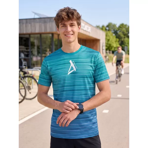  Pánske tričko premium ALTISPORT VOJ/ALM031TR01 EMERALD/MODRÁ 