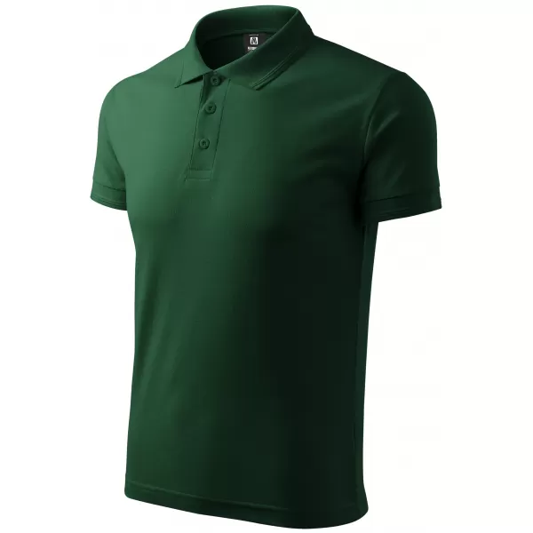  Pánske tričko s golierom ALTISPORT NP/ALM302 DARK GREEN 