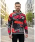 Pánska prémiová mikina ALTISPORT VOJ/ALM014MI01 ČIERNA A ČERVENÁ