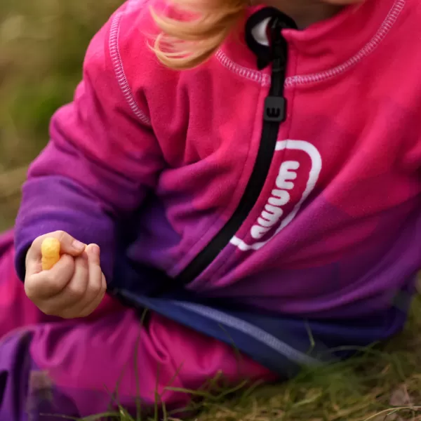  Detská fleecová mikina WAMU MOZAIKA fialová 