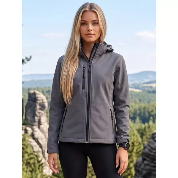  Dámska softshellová bunda ALTISPORT NP/ALW125 TMAVO ŠEDÝ MELIER 