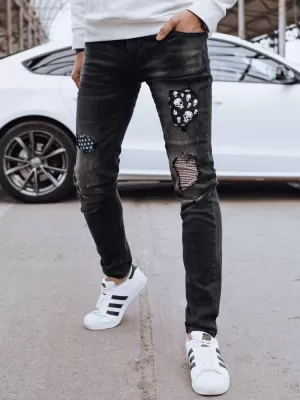Pánske džínsy DSTREET UX4295 ČIERNA