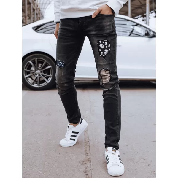  Pánske džínsy DSTREET UX4295 ČIERNA 