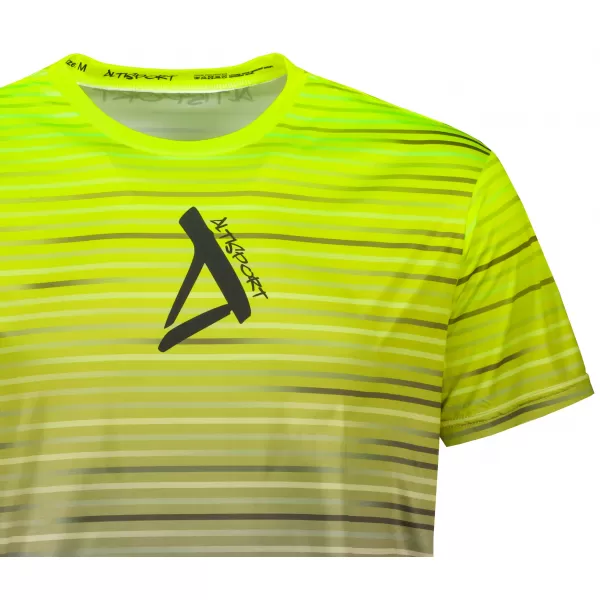  Pánske tričko premium ALTISPORT VOJ/ALM031TR01 ČIERNA/FLUO YELLOW 
