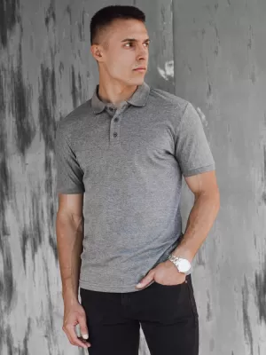 Pánske T -shirt s golierom DSTREET PX0602 tmavošedá