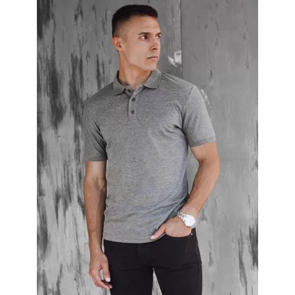  Pánske T -shirt s golierom DSTREET PX0602 tmavošedá 