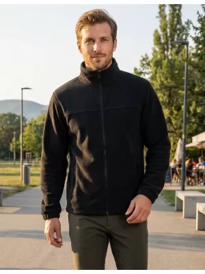 Pánska fleece mikina ALTISPORT NP/ALM105 čierna