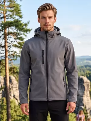 Pánska softshellová bunda ALTISPORT NP/ALM225 TMAVO ŠEDÝ MELIER