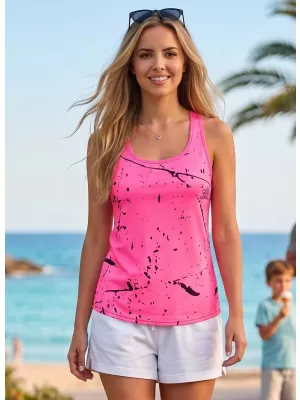 Dámske funkčné tielko premium ALTISPORT VOJ/ALW034TIL01 NEON/RUŽOVÁ