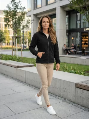 Dámska fleecová mikina ALTISPORT NoPrint NP/ALW405 ČIERNA