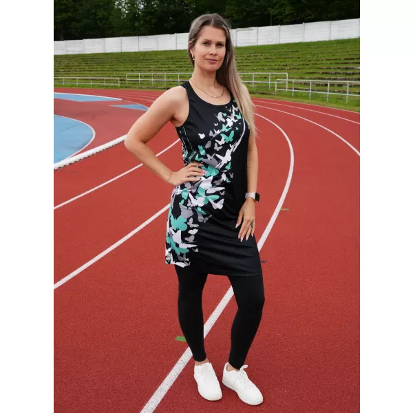  Dámske funkčné tielkové šaty premium ALTISPORT VOJ/ALW022SAT01 ČIERNA/TYRKYSOVÁ 