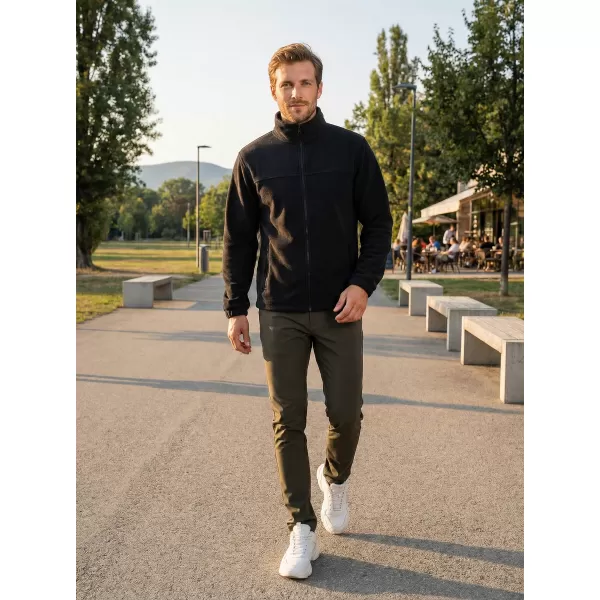  Pánska fleece mikina ALTISPORT NP/ALM105 čierna 
