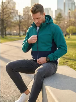 Pánska bunda ALTISPORT NoPrint NP/ALM835 EMERALD