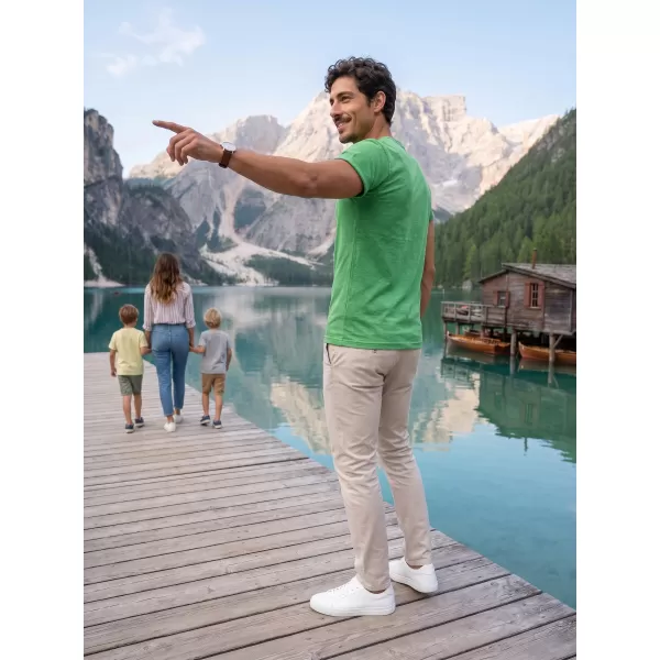  Pánske tričko ALTISPORT NoPrint NP/ALM361 ZELENÝ MELIER 