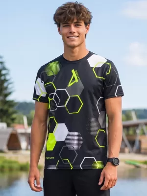 Pánske funkčné tričko premium ALTISPORT VOJ/ALM037TR01 ČIERNOŽLTÁ