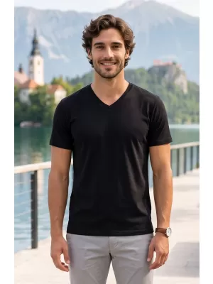 Pánske tričko ALTISPORT NoPrint NP/ALM007 ČIERNA