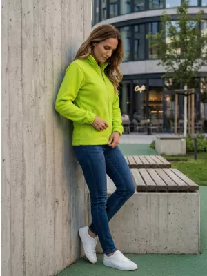 Dámska fleecová mikina ALTISPORT NoPrint NP/ALW405 VÁPNO