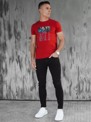 Pánske tričko DSTREET RX5559 ČERVENÁ