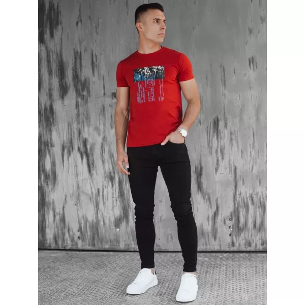  Pánske tričko DSTREET RX5559 ČERVENÁ 