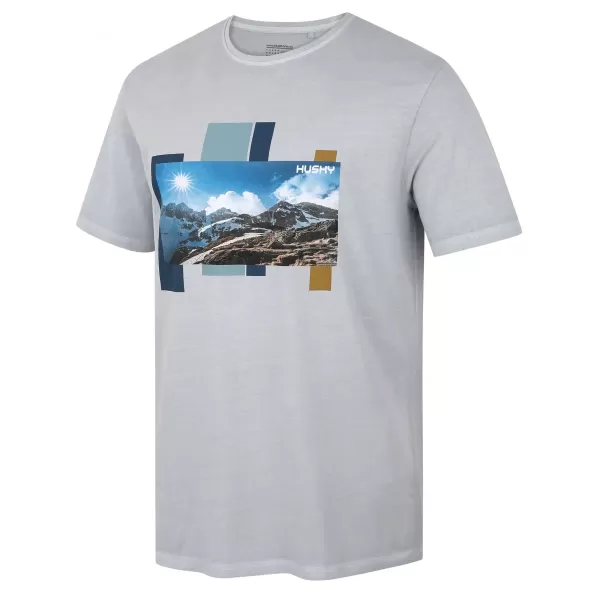  Tričko HUSKY TEE SKYLINE M SVETLOŠEDÝ 