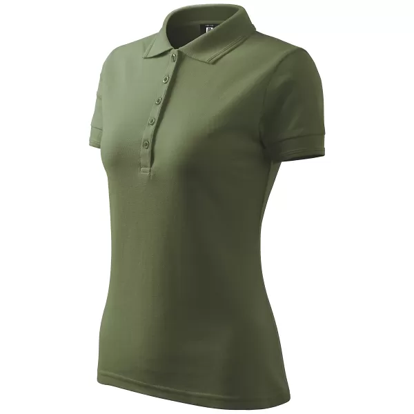  Dámske tričko s golierom ALTISPORT NP/ALW012 KHAKI 