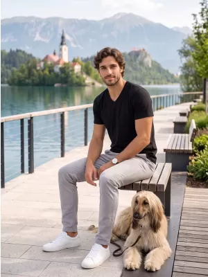 Pánske tričko ALTISPORT NoPrint NP/ALM007 ČIERNA