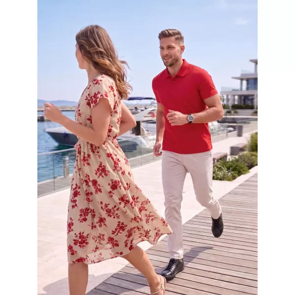  Pánske trikos golierom ALTISPORT NoPrint NP/ALM712 červená 