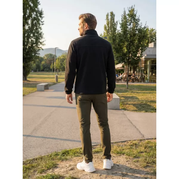  Pánska fleece mikina ALTISPORT NP/ALM105 čierna 