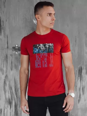 Pánske tričko DSTREET RX5559 ČERVENÁ