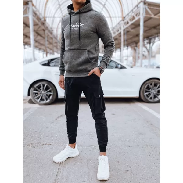  Pánska mikina DSTREET BX5705 TMAVO ŠEDÁ 